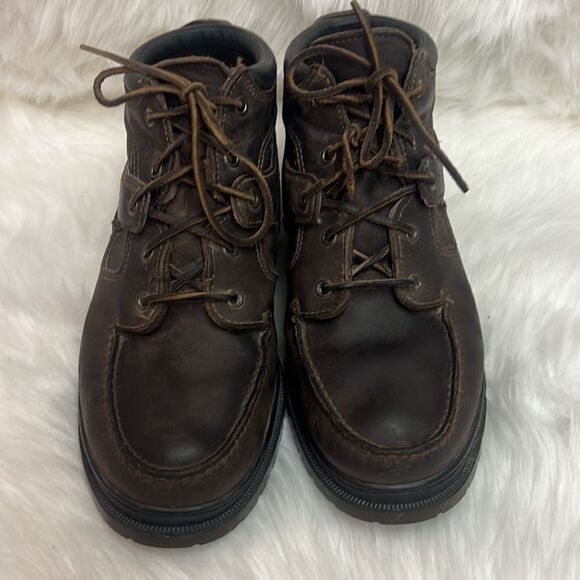 Timberland Leather Hiking Boots GoreTex Waterproof Brown MENS 10 B27 - Picture 4 of 12